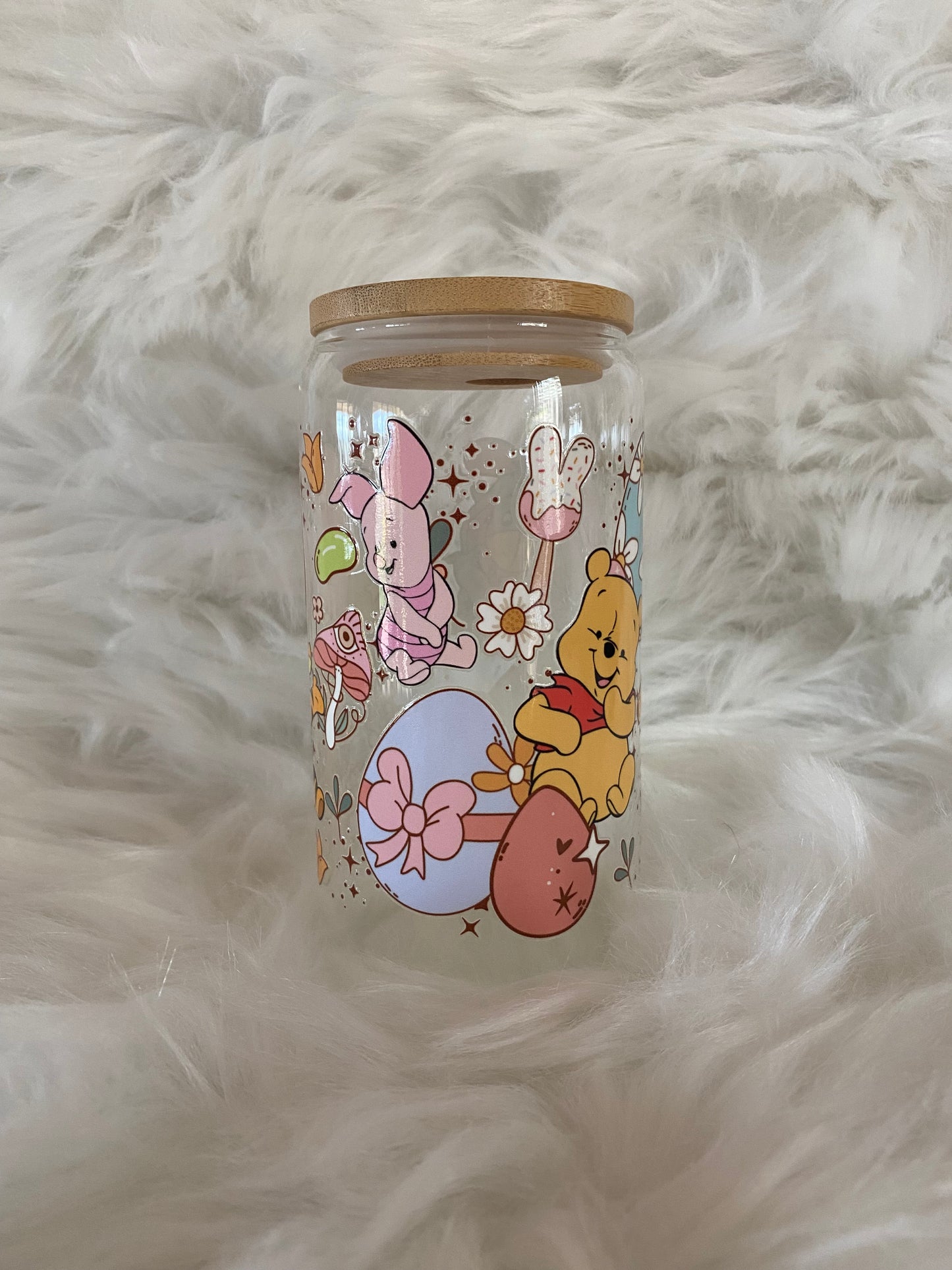 16oz/473ml “EASTER CARTOON” GLASS TUMBLER