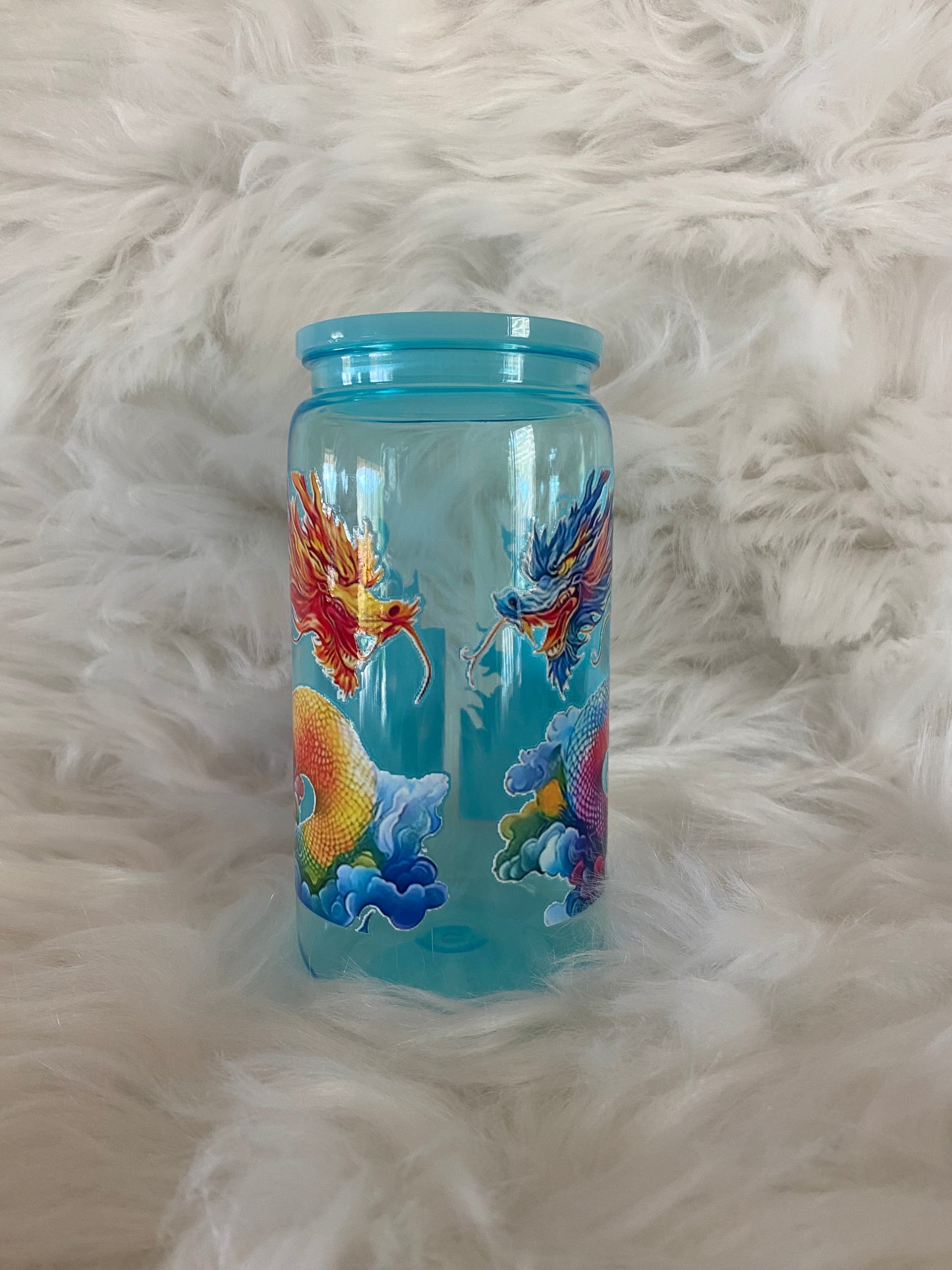 16oz/473ml “DRAGON” REUSABLE PLASTIC TUMBLER