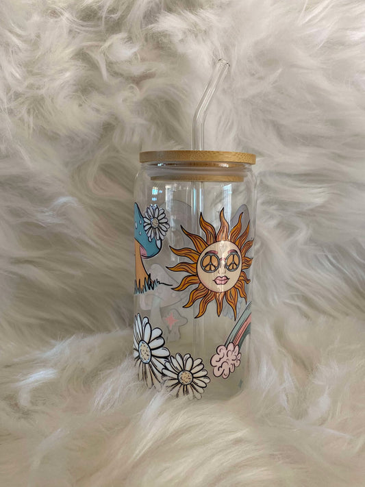 16oz/473ml HIPPY SUN TUMBLER