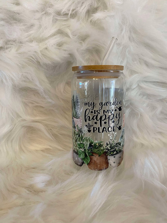 16oz/473ml “HAPPY PLACE” TUMBLER