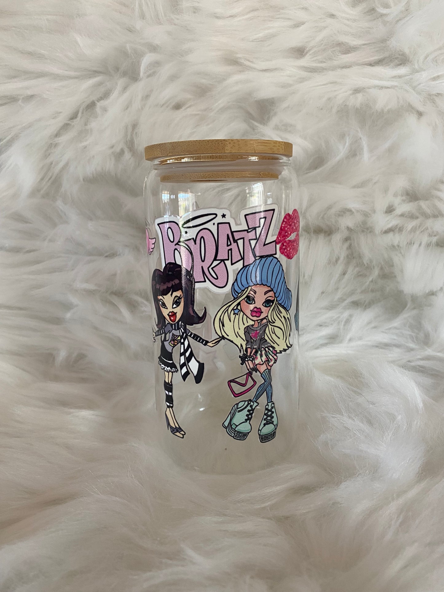 16oz/473ml “PRETTY DOLLS” GLASS TUMBLER